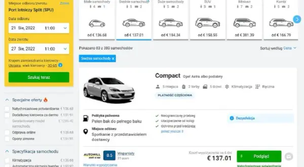 Ile kosztuje wypożyczenie samochodu? Sprawdź ceny i ukryte opłaty
